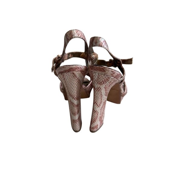 SAM EDELMAN Snake Print Platform Heels Sandals Size 8 - Picture 8 of 9